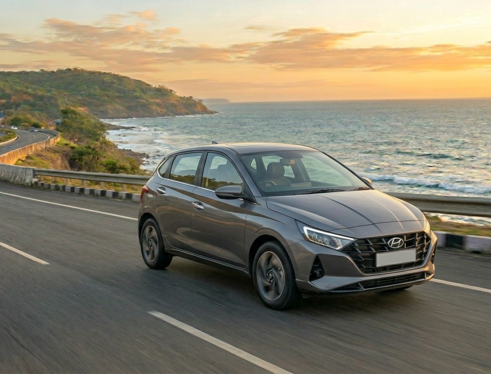 Hyundai i20 self drive car rental in Goa