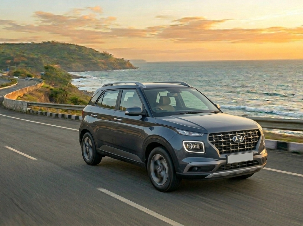 Hyundai Venue self drive car rental in Goa